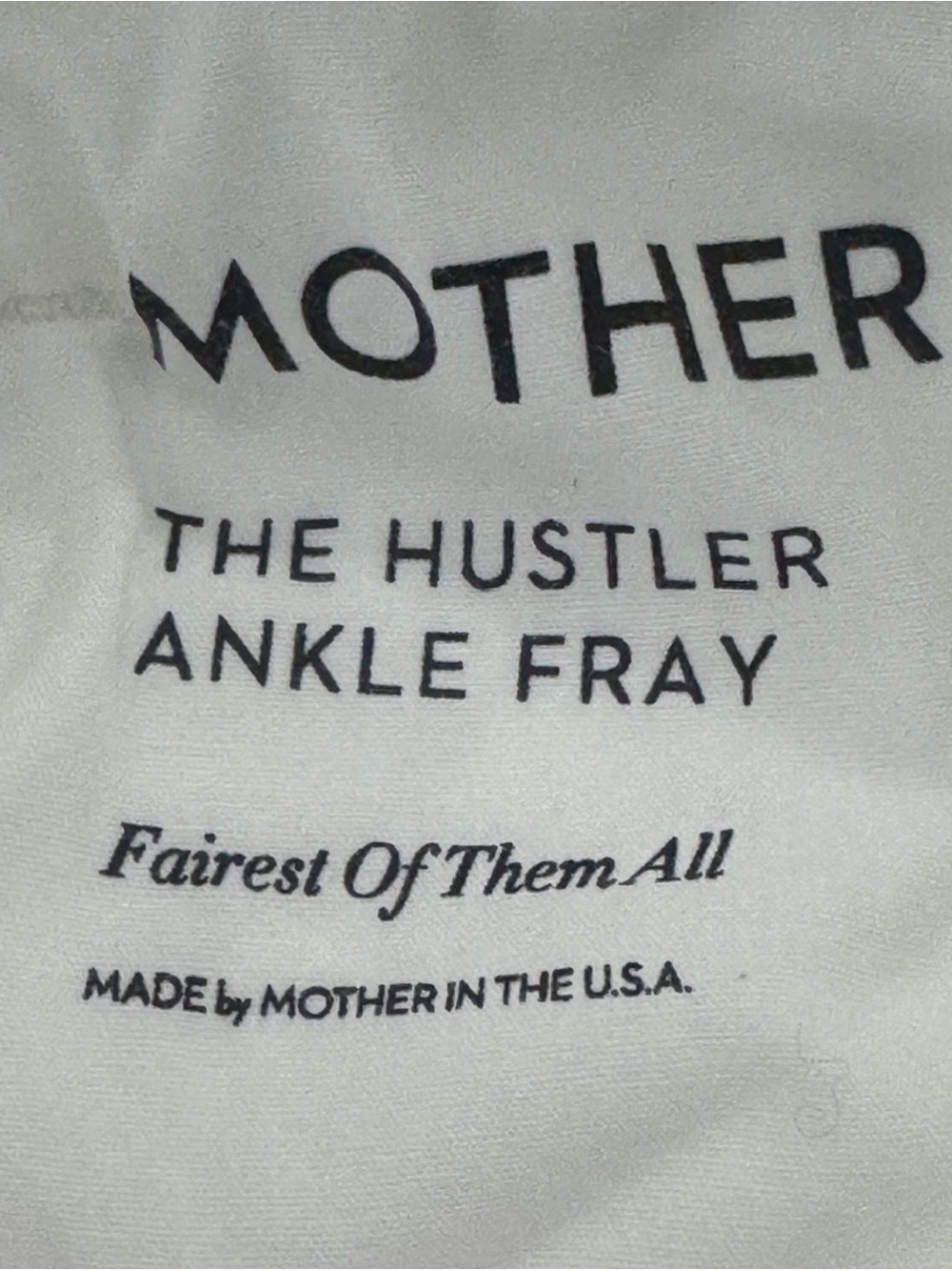 MOTHER White Embossed Logo Patch